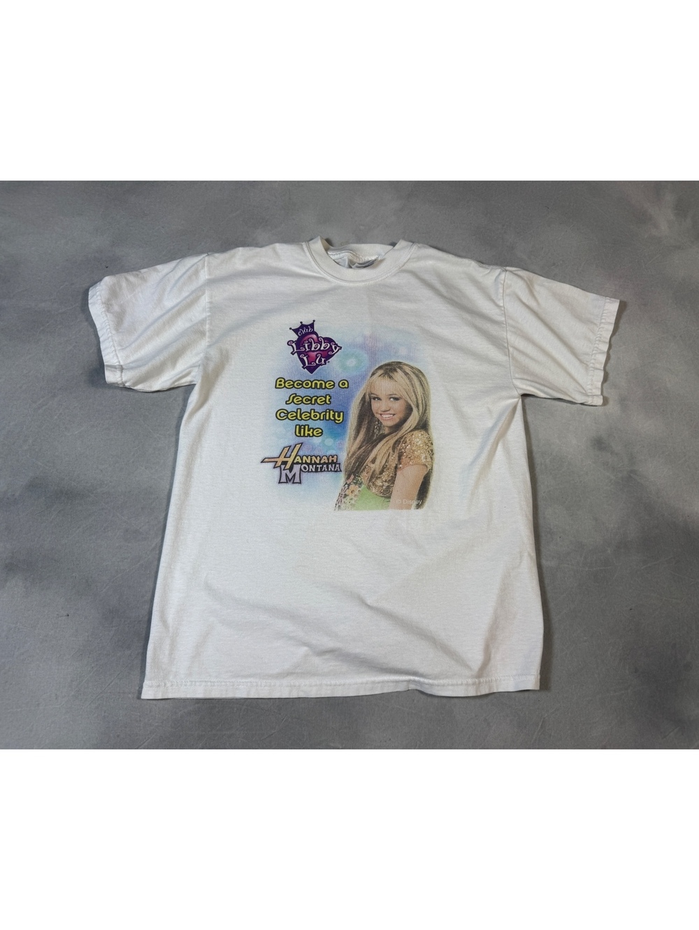 Vintage y2k Hannah Montana Club Libby Lu Secret Celebrity Promo T-Shirt Small